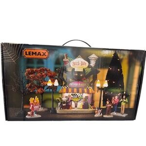 Lemax Spooky Town Quick Bite Spider Diner 12 Piece Halloween House Set Lights